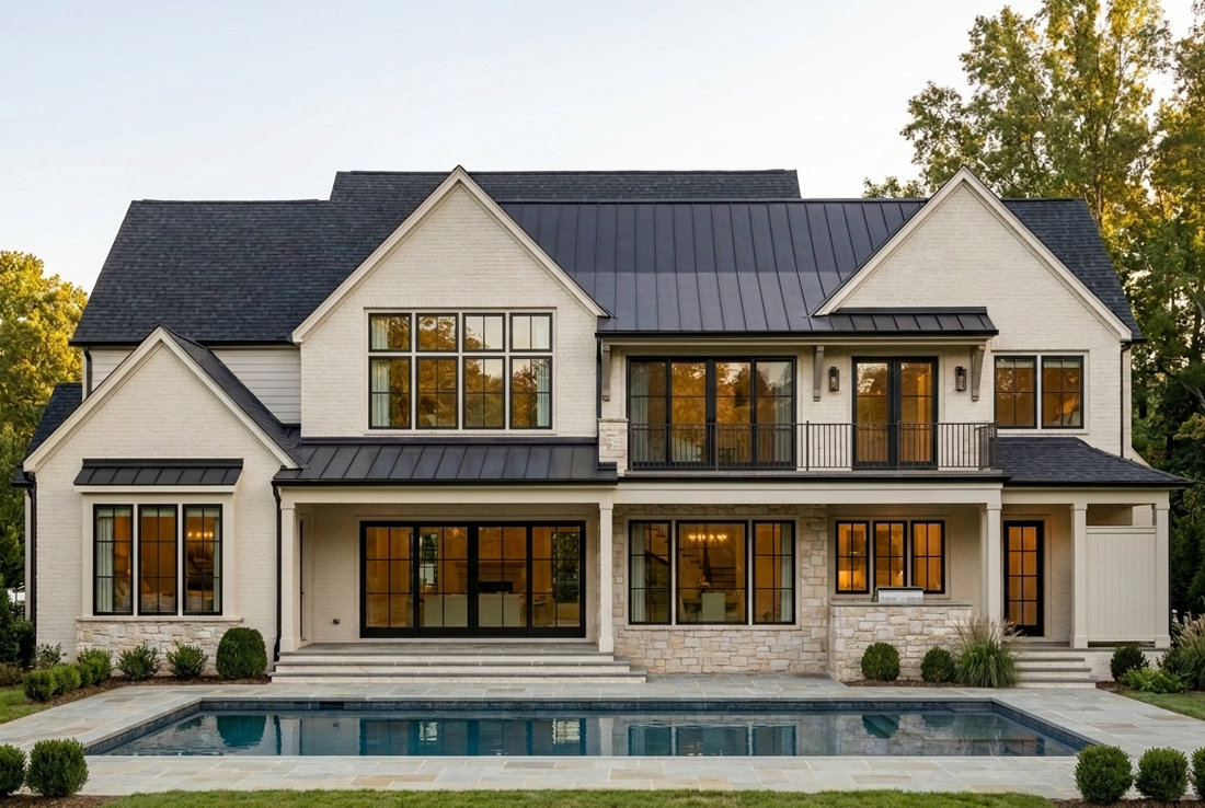 4817 Yadkin Dr custom home near North Hills Club, Raleigh